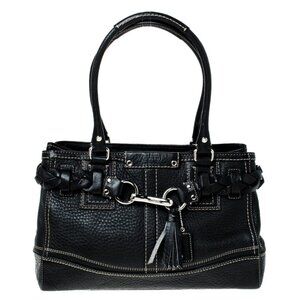 Like New Coach Hampton Black Leather Handbag Purse